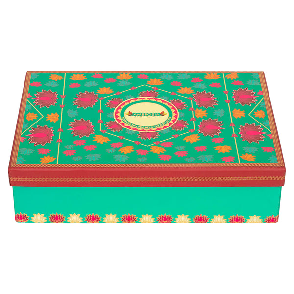 Ambrosia Mixed Delights Diwali Gift Box 670g I Diwali Gift Hamper I Premium Dry-fruits I Almonds, Dates, Pista & Walnut Kernels I Corporate Diwali Hamper I Diwali Dry Fruit Gift Pack I Premium Diwali Gift Box I Festive Hamper