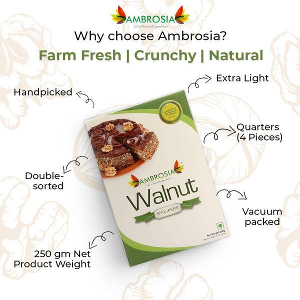 Walnut Kernels 250gm - Syrupers | Extra Light Quarters