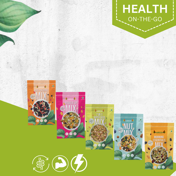 Healthy Snacking Trail Mixes - Made with a mix of Berries , Seeds & Nuts
