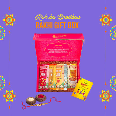 Ambrosia Dry Fruit Box, 200g - Premium Dryfruit Gift Hamper | Morning Essential Trail Mix | Berry Trail Mix | Exotic Nut Trail Mix | Powerup Mix | Roasted Almonds