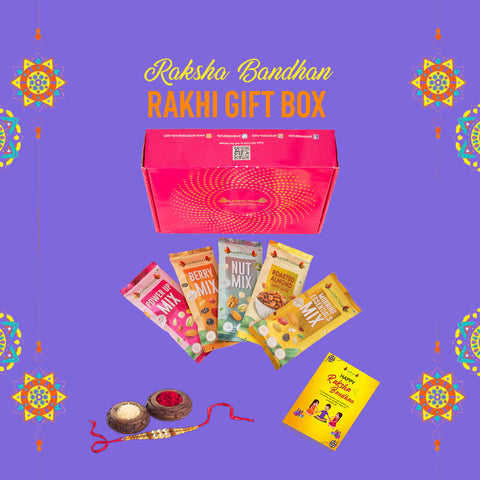 Ambrosia Dry Fruit Box, 200g - Premium Dryfruit Gift Hamper | Morning Essential Trail Mix | Berry Trail Mix | Exotic Nut Trail Mix | Powerup Mix | Roasted Almonds