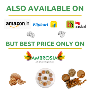 Ambrosia Nuts is available on Amazon, Flipkart & Bigbasket