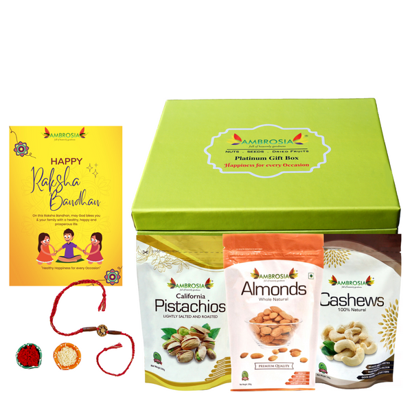 Premium Dry Fruits Gift Pack | Almonds , Salted Pistachio & Cashews (Pack 3X250g )