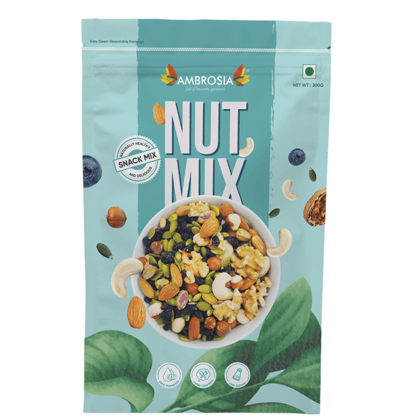 Ambrosia Nut Mix 200 g | Trail Mix for Naturally Healthy & Delicious Snacking