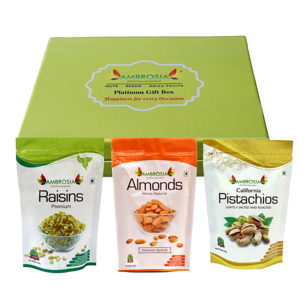 Dry Fruit Gift Box Almonds, Pistachio & Raisins 750g