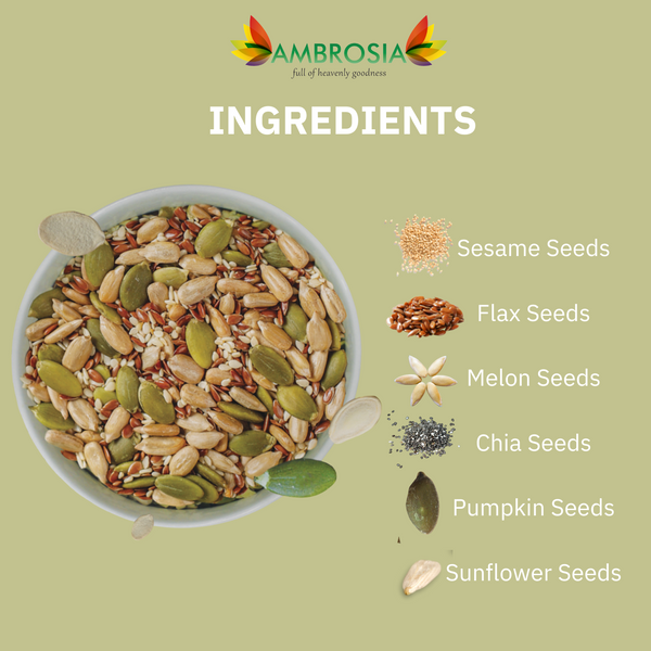 Ambrosia 7-1 Seed Mix 200 g | Trail Mix for Naturally Healthy & Delici ...