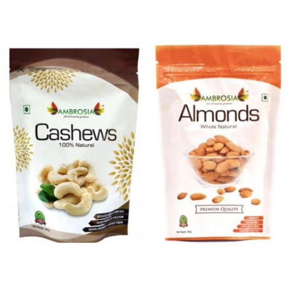 Combos 500g | Premium Almonds 250g & Cashew 250g (Pack 2x250g)