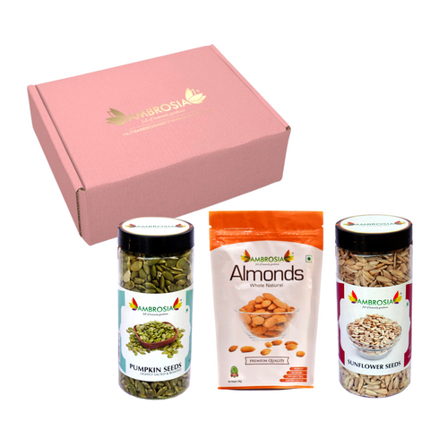 Dry Fruit Gift Box 750g |Almonds, Pumpkin Seeds & Sunflower Seeds)