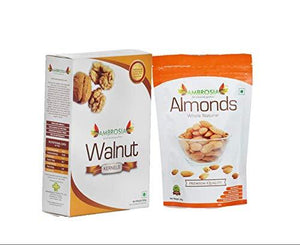 Ambrosia Nuts Online Kernels Ambrosia Premium Walnuts and Almonds Combo 500g