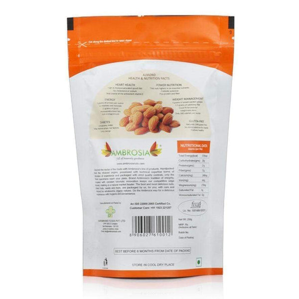 Ambrosia Nuts Online Kernels California Almond Kernels - Premium 250g