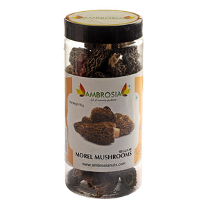 Ambrosia Nuts Online Raw Ambrosia Morel Mushrooms Gucchi - Regular with Tail - 50g Morel Mushrooms Gucchi - Regular 50g