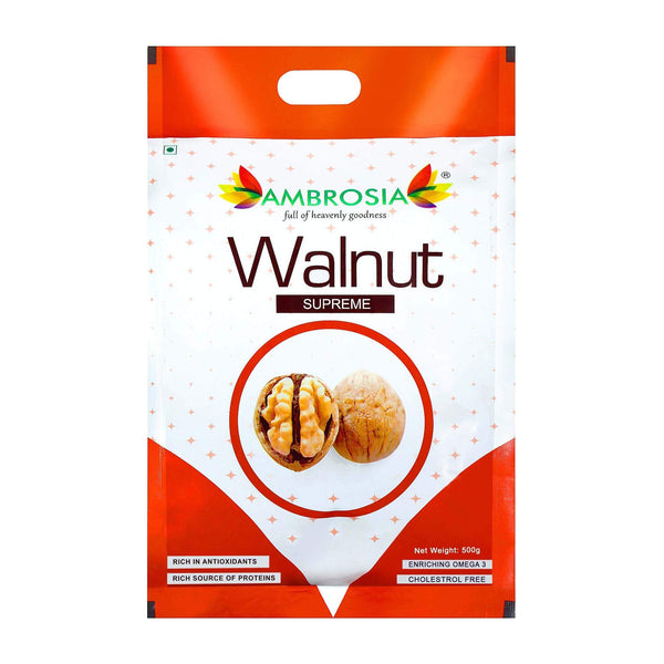 Ambrosia Nuts Online Raw California Walnut with Shell - Supreme 500 g