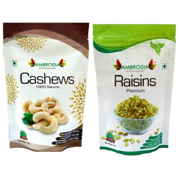 Combos 500g | Raisins 250g & Cashew 250g (Pack 2x250g)